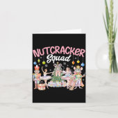 Christmas Nutcracker Squad Ballet Family Matching Kaart (Voorkant)