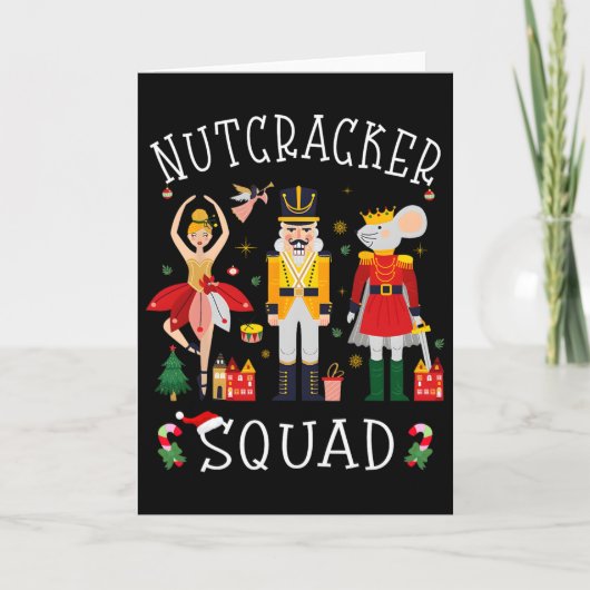 Christmas Nutcracker Squad Byllet Dance Women Kids Kaart (Voorkant)