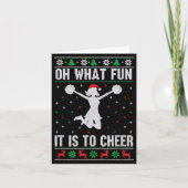 Christmas Oh What Fun It Is To Cheer - Cheerleadin Kaart (Voorkant)