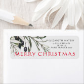 CHRISTMAS OLIVE BRANCH RETOUR ADRESSE ÉTIQUETTES (En situation)