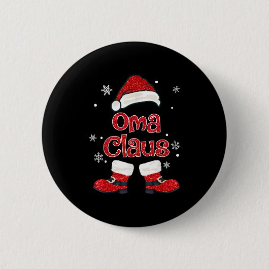 Christmas Oma Claus Grandmother Aunt Mother Daught Ronde Button 5,7 Cm (Voorkant)