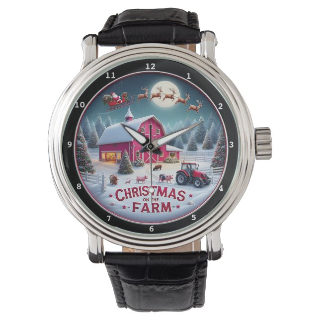 Christmas on the Farm Horloge (Voorkant)