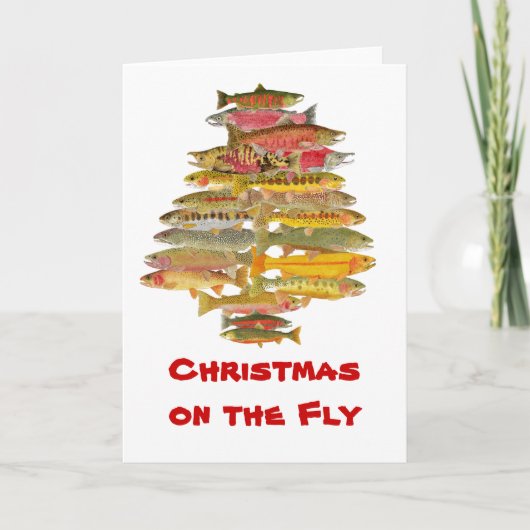 Christmas on the Fly Feestdagen Kaart (Voorkant)