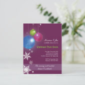 Christmas Open House Party Invitation Briefkaart (Staand voorkant)