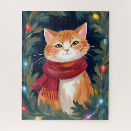 Christmas Orange Cat Festive Pet Legpuzzel