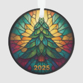 Christmas Ornament 2025 Faux Stained Glass Eff. 1  (dos)