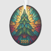 Christmas Ornament 2025 Faux Stained Glass Eff. 1  (devant)