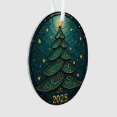 Christmas Ornament 2025 Faux Stained Glass Eff. 2 (devant)