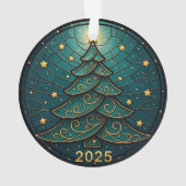 Christmas Ornament 2025 Faux Stained Glass Eff. 2 (dos)