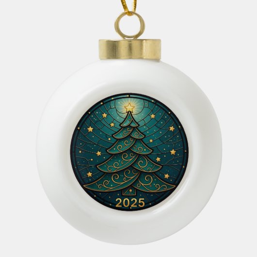 Christmas Ornament 2025 Faux Stained Glass Eff. 2 (Voorkant)