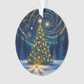 Christmas Ornament 2025 – Winter Night Tree 2 (voorkant)