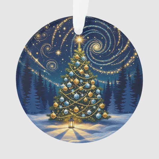 Christmas Ornament 2025 – Winter Night Tree 2 (voorkant)