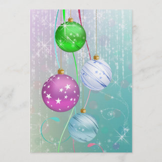 Christmas Ornament Baby Shower Invitation, Winter  Kaart