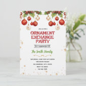 Christmas ornament exchange party invitation (Debout devant)