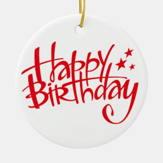 CHRISTMAS ORNAMENT "HAPPY BIRTHDAY" (Voorkant)