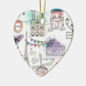Christmas Ornament-Paris Print Keramisch Ornament (Links)