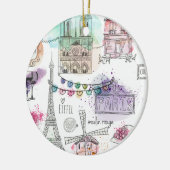 Christmas Ornament-Paris Print Keramisch Ornament (Links)