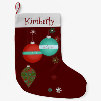 Christmas Ornaments and Snowflakes Stocking Kleine Kerstsok