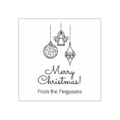 Christmas Ornaments Family Greeting Rubberstempel (Afrduk)