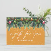 Christmas Ornaments Logo Gift Certificate (Staand voorkant)