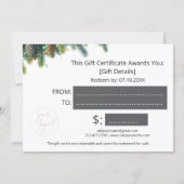 Christmas Ornaments Logo Gift Certificate (Achterkant)