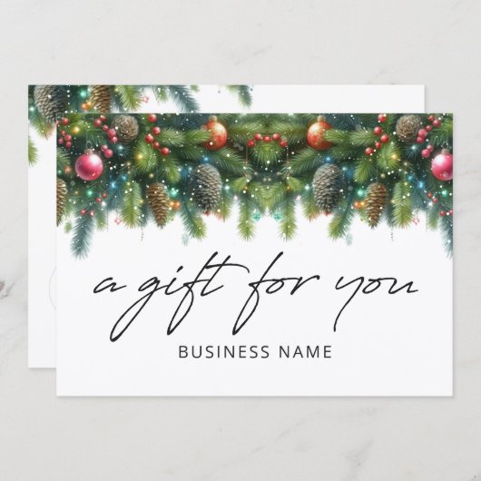 Christmas Ornaments Logo Gift Certificate (Voorkant / Achterkant)