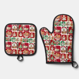Christmas Oven Mitt Ovenwant & Pannenlap Set