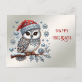 Christmas Owl Briefkaart (Voorkant)