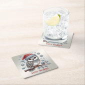 Christmas Owl Holiday Paper Onderzetter (Insitu)