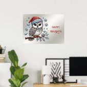 Christmas Owl Holiday Poster (Thuiskantoor)