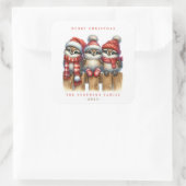 Christmas Owls Sticker (Tas)