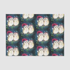 CHRISTMAS OWLS-weefselpapier Tissuepapier