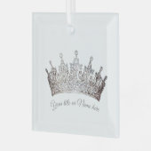 Christmas Pageant Crown Glass Ornament (Voorkant links)