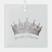 Christmas Pageant Crown Glass Ornament (Voorkant)