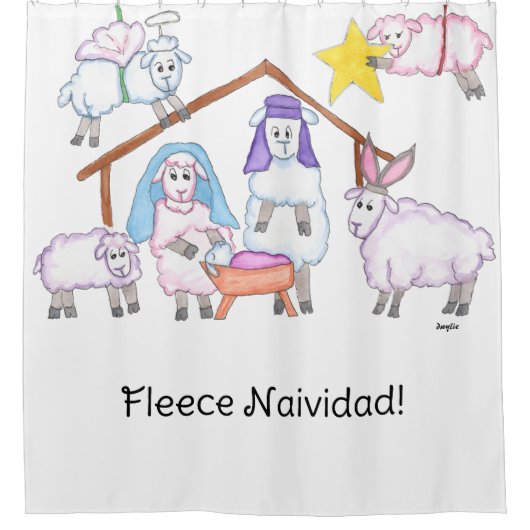 Christmas Pageant Shower Curtain Douchegordijn (Voorkant)