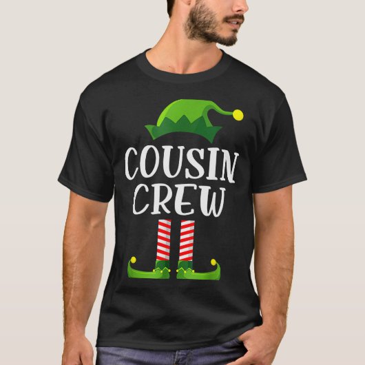 Christmas Pajama Cousin Crew Funny Elf Matching Pa T-shirt (Voorkant)