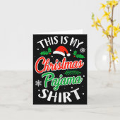 Christmas Pajama This Is My Christmas Pajama Xmas Kaart (Gele Bloem)