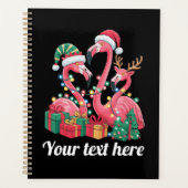 Christmas Palm Flamingo Personalized Xmas Lights  (Devant)