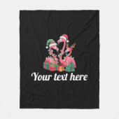 Christmas Palm Flamingo Personalized Xmas Lights  Fleece Deken (Voorkant)