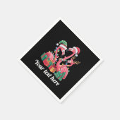 Christmas Palm Flamingo Personalized Xmas Lights  Servet (Hoek)