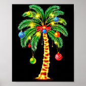 Christmas Palm Tree Hawaiian Xmas Poster (Voorkant)