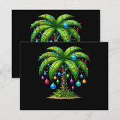 Christmas Palm Tree Light Hawaiian Tropical New Ye (Voorkant / Achterkant)