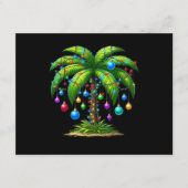 Christmas Palm Tree Light Hawaiian Tropical New Ye Informatiekaartje (Voorkant)