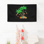 Christmas Palm Tree Tropical Xmas Coconut Lights Spandoek (Insitu)