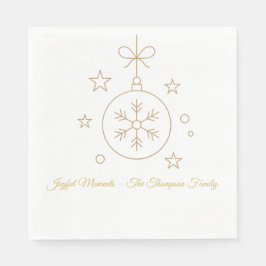 Christmas Paper Napkin with Metallic Foil Accents Servet