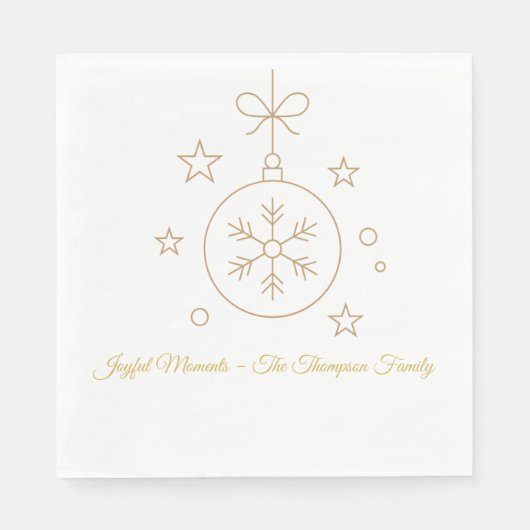 Christmas Paper Napkin with Metallic Foil Accents Servet (Voorkant)