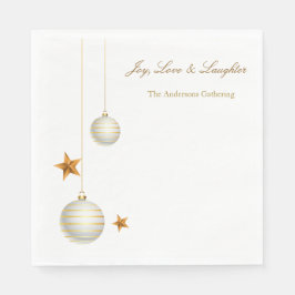 Christmas Paper Napkin with Pinecones & Holly Servet