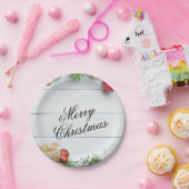 Christmas Paper Plate – Festive Holiday Tableware Papieren Bordje (Feest)