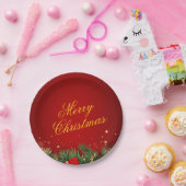 Christmas Paper Plate – Festive Holiday Tableware Papieren Bordje (Feest)