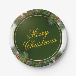 Christmas Paper Plate – Festive Holiday Tableware Papieren Bordje